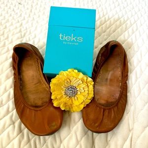 Tieks Chestnut Brown flats